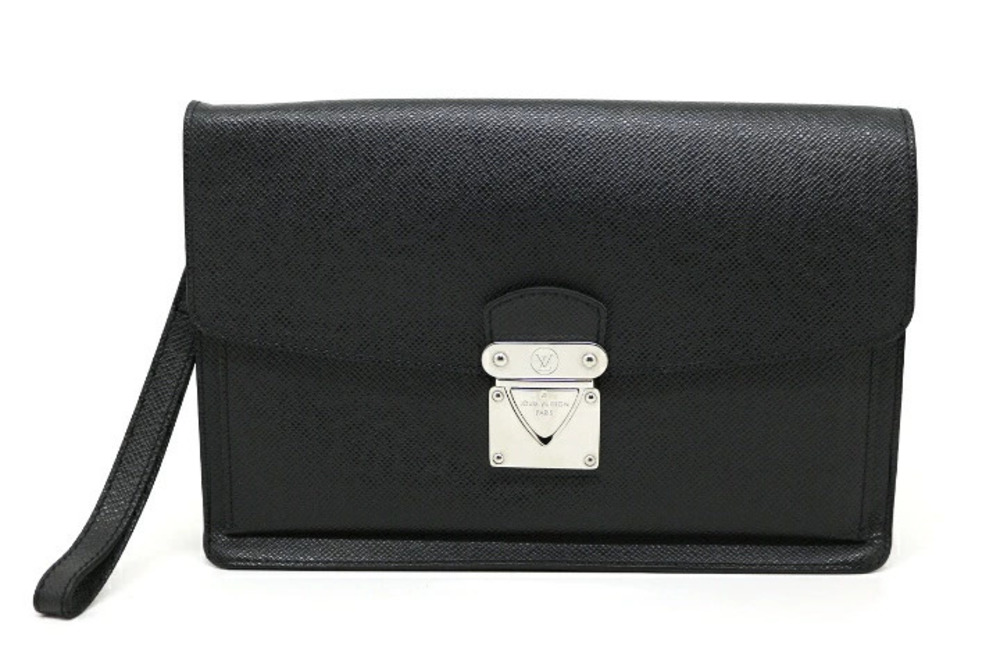 LOUIS VUITTON Bag Belaia Shoulder Clutch Taiga Ardoise